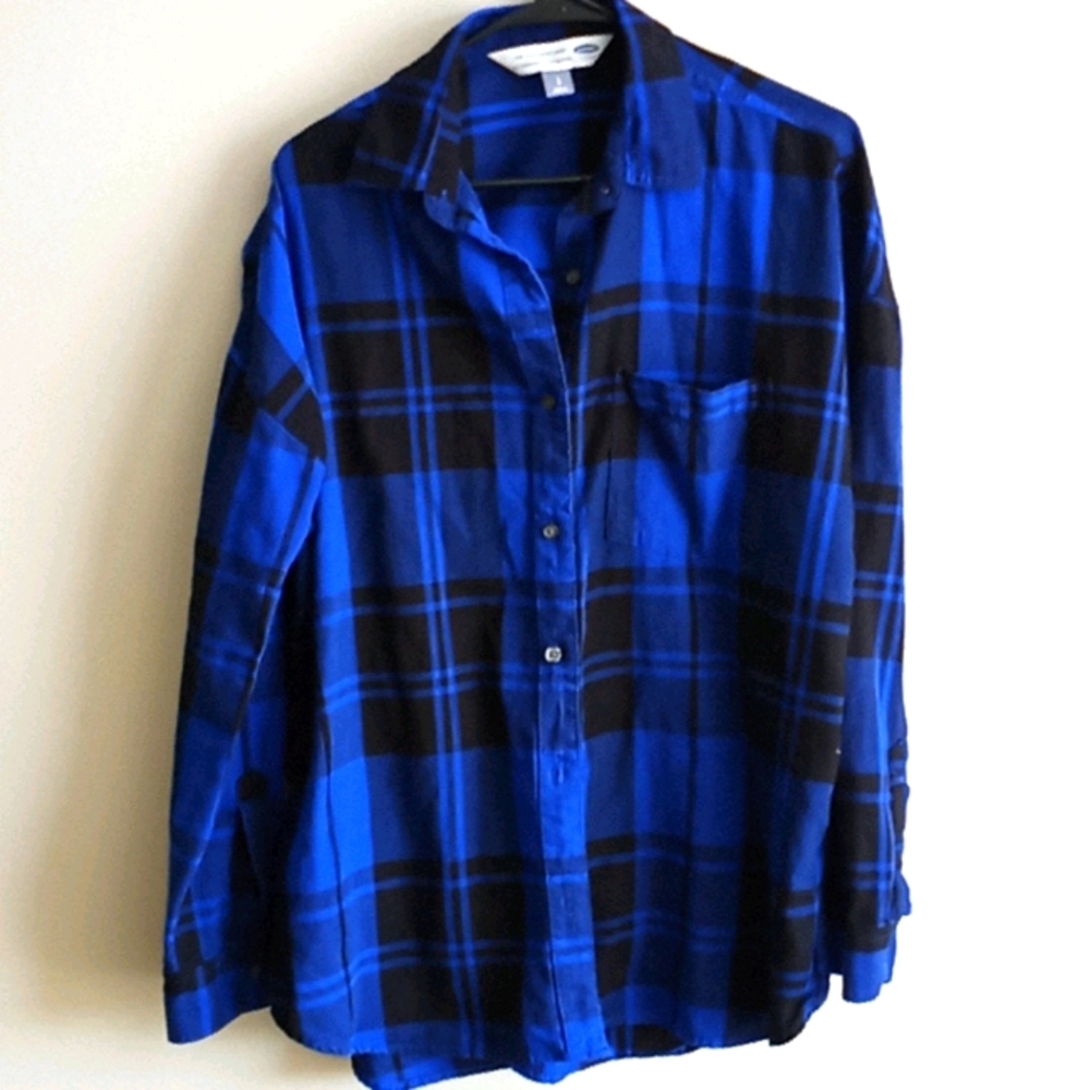 Women’s Old Navy Blue & Black Flannel